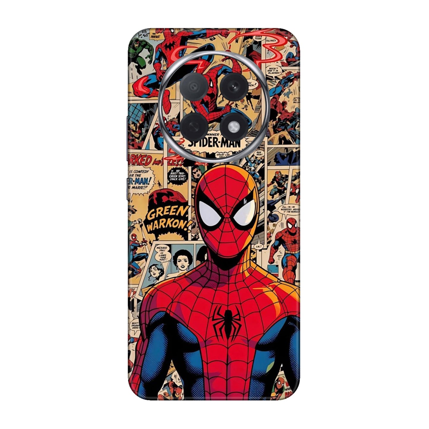 Vintage Comic Panel Spider Man Mobile Skin For Oppo F29 Pro 5G