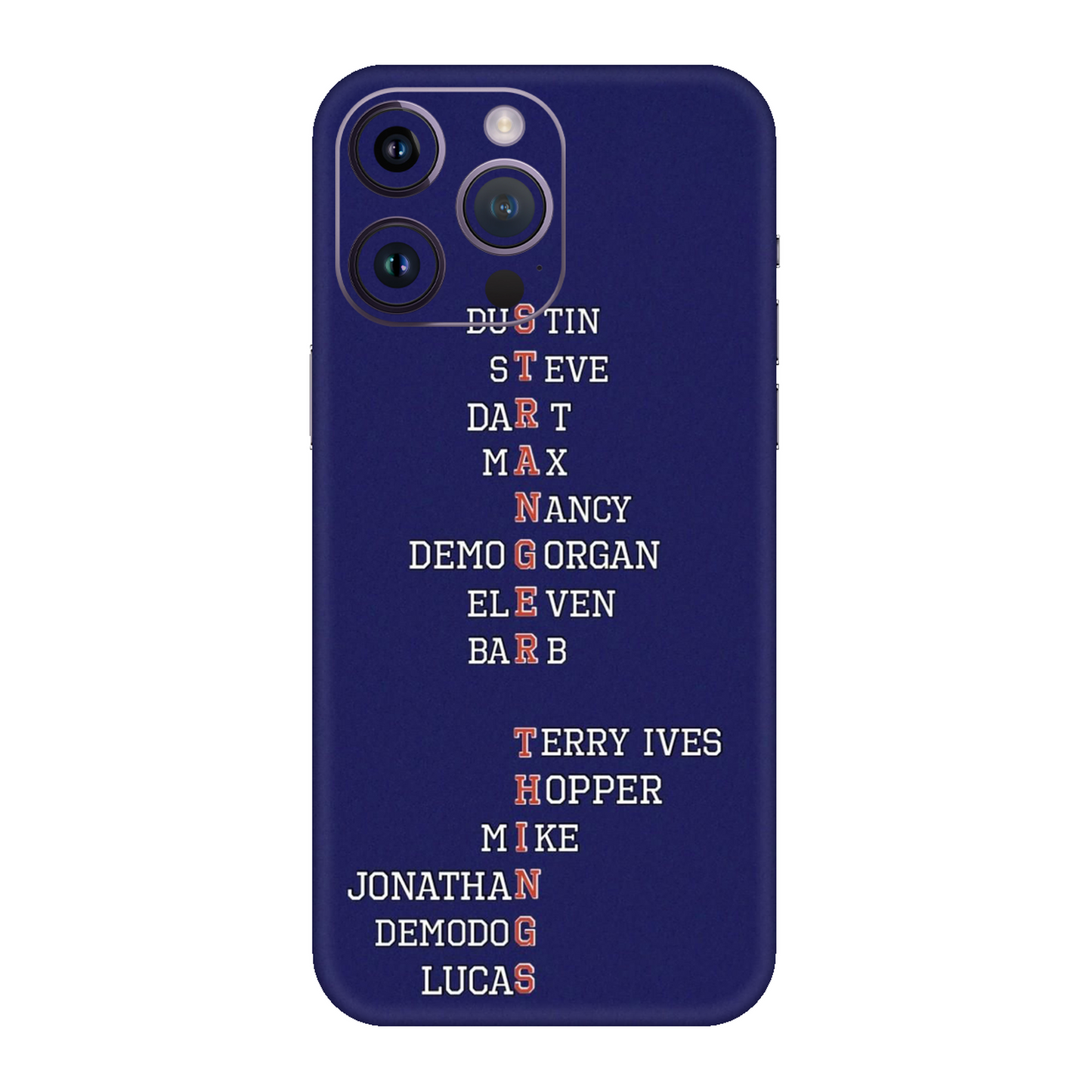 Stranger Things Name Stack Mobile Skin For iPhone 14 Pro