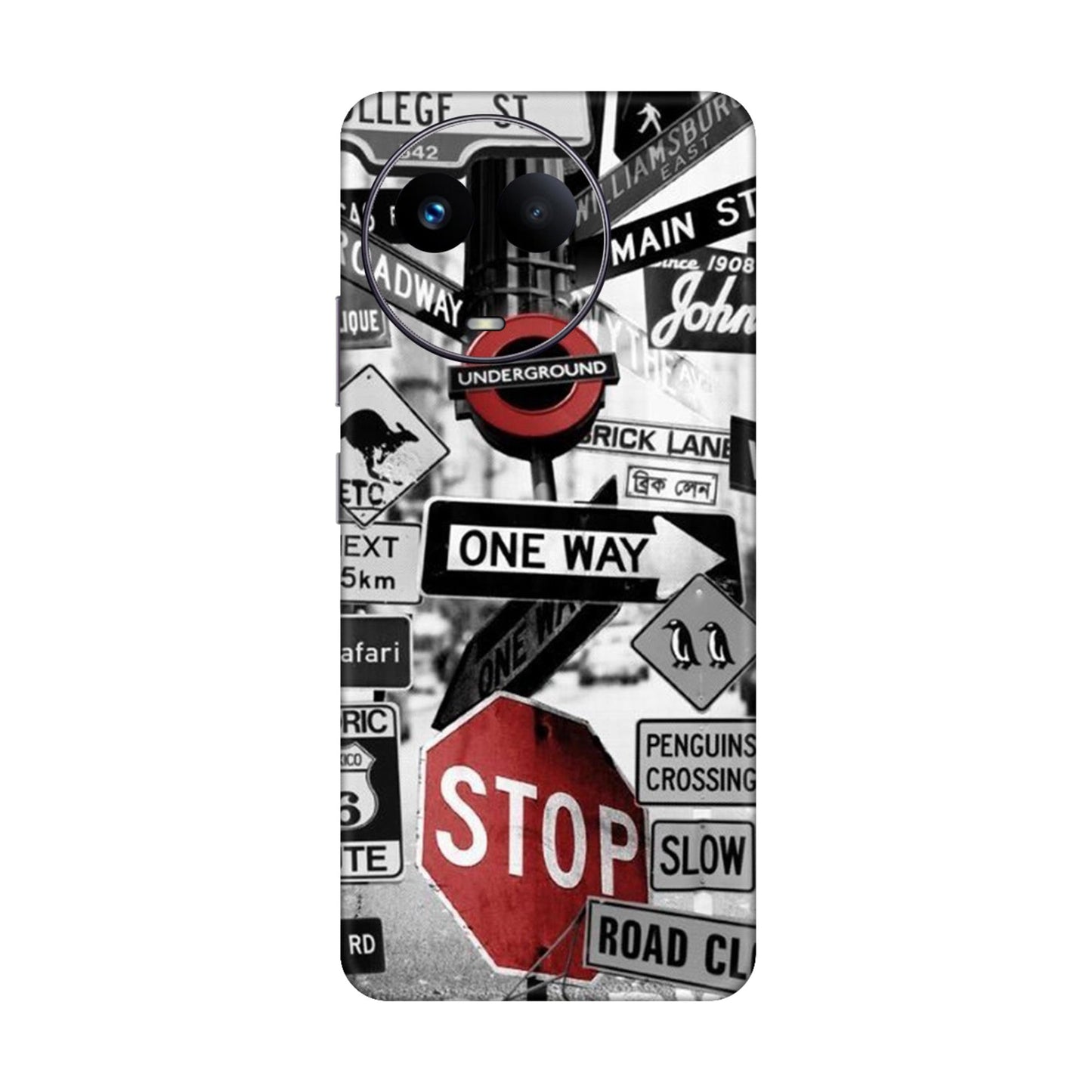 Global Urban Sign Bomb Mobile Skin For Realme 11x 5g