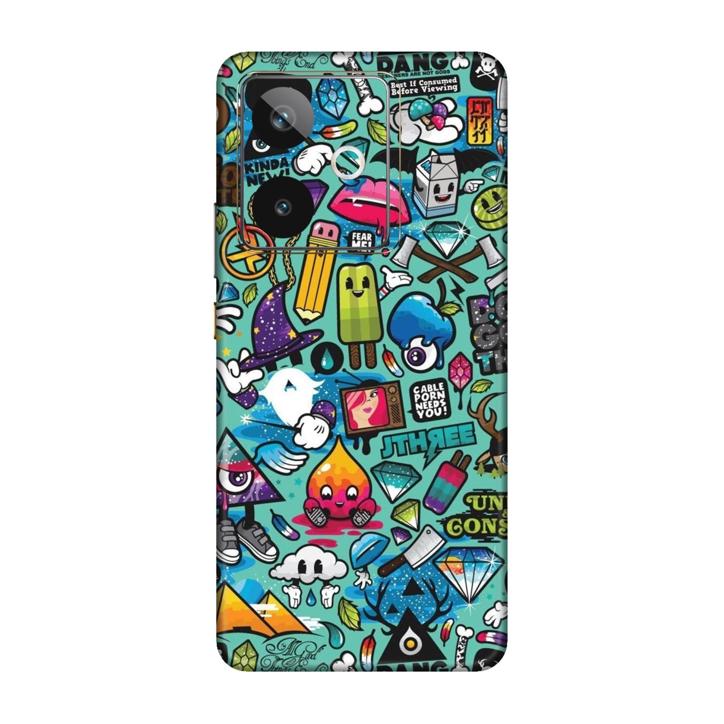 Graffiti Chaos Sticker Bomb Mobile Skin For Realme GT 7T 5g
