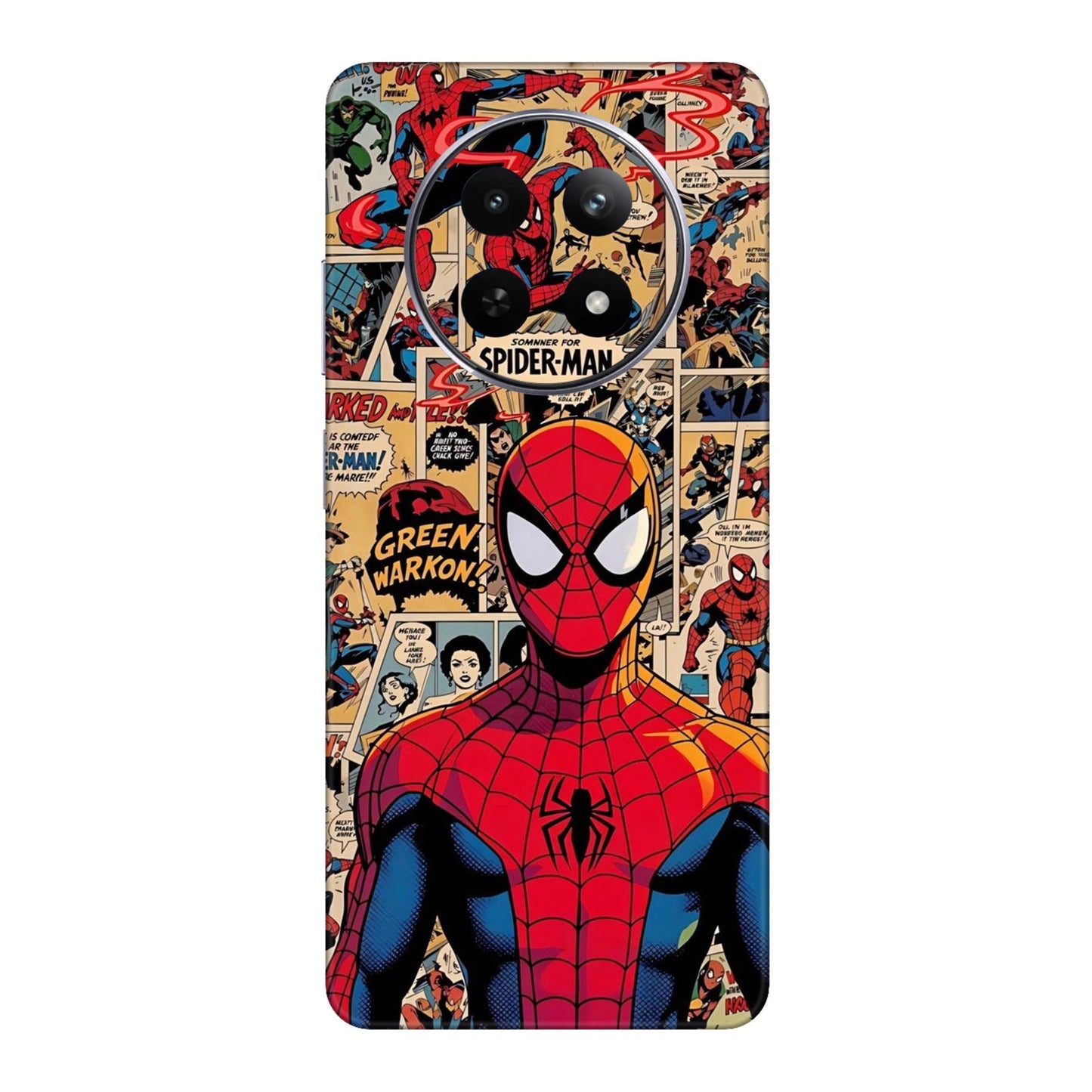 Vintage Comic Panel Spider Man Mobile Skin For Realme Narzo 70x 5g