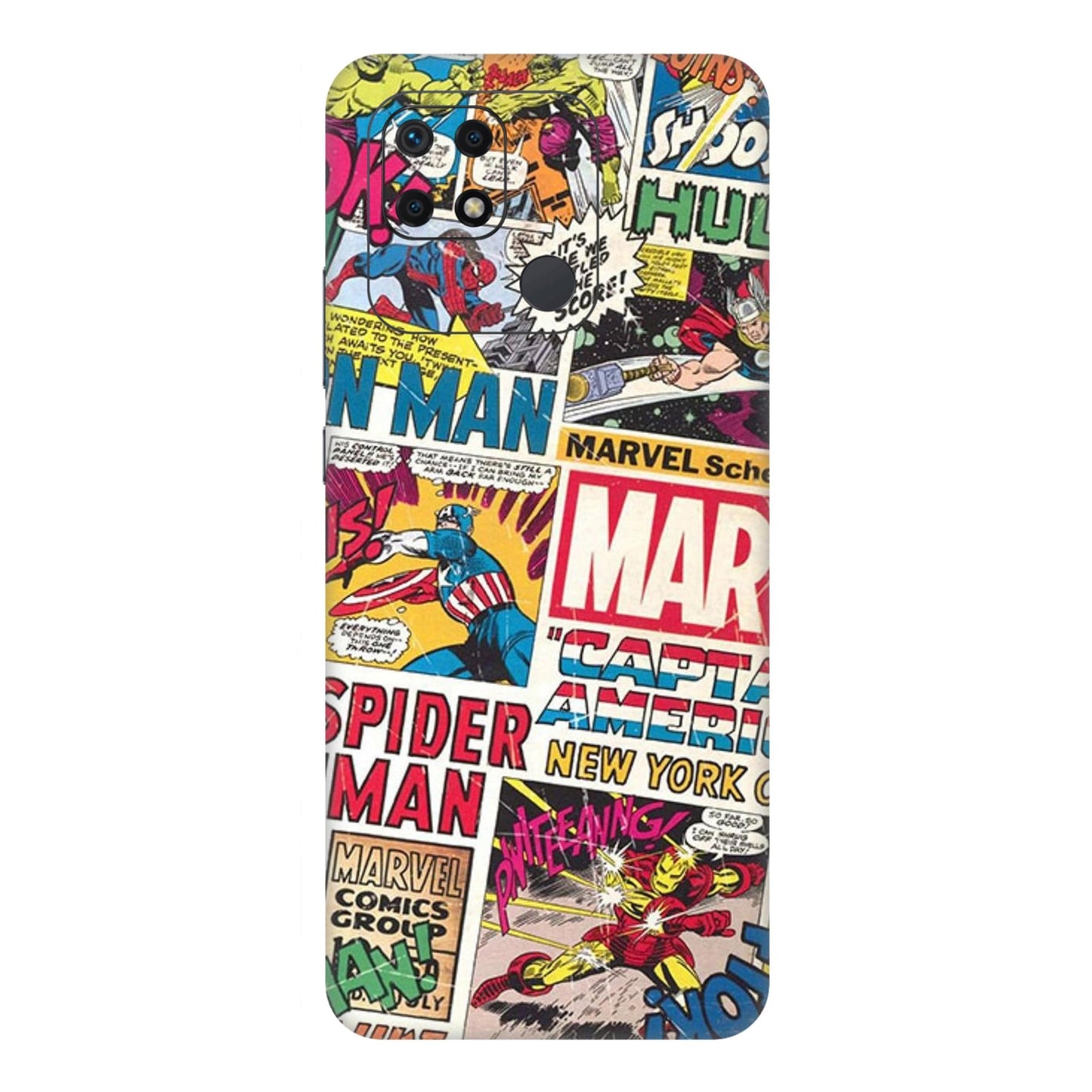 Vintage Marvel Comic Bomb Mobile Skin For Redmi 10 Power