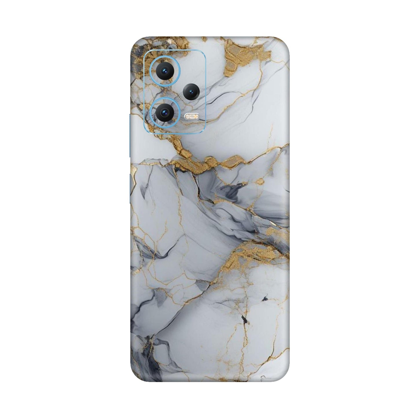 White Gold Luxury Marble Mobile Skin For Redmi Note 12 5g