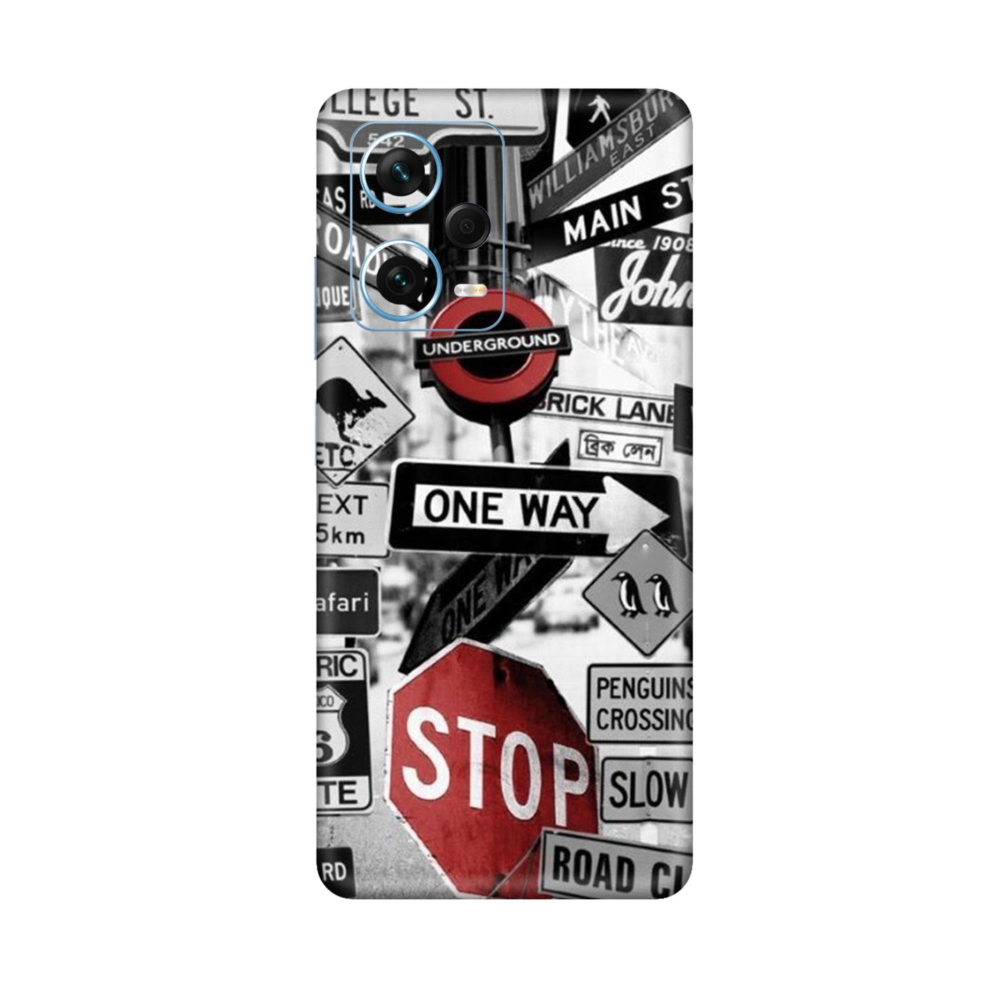 Global Urban Sign Bomb Mobile Skin For Redmi Note 12 Pro Plus 5g