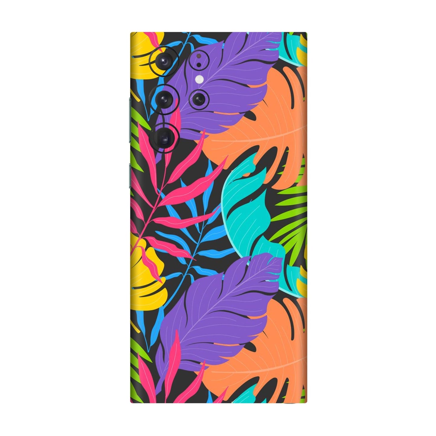 Neon Jungle Leaves Mobile Skin For Samsung Galaxy S22 Ultra