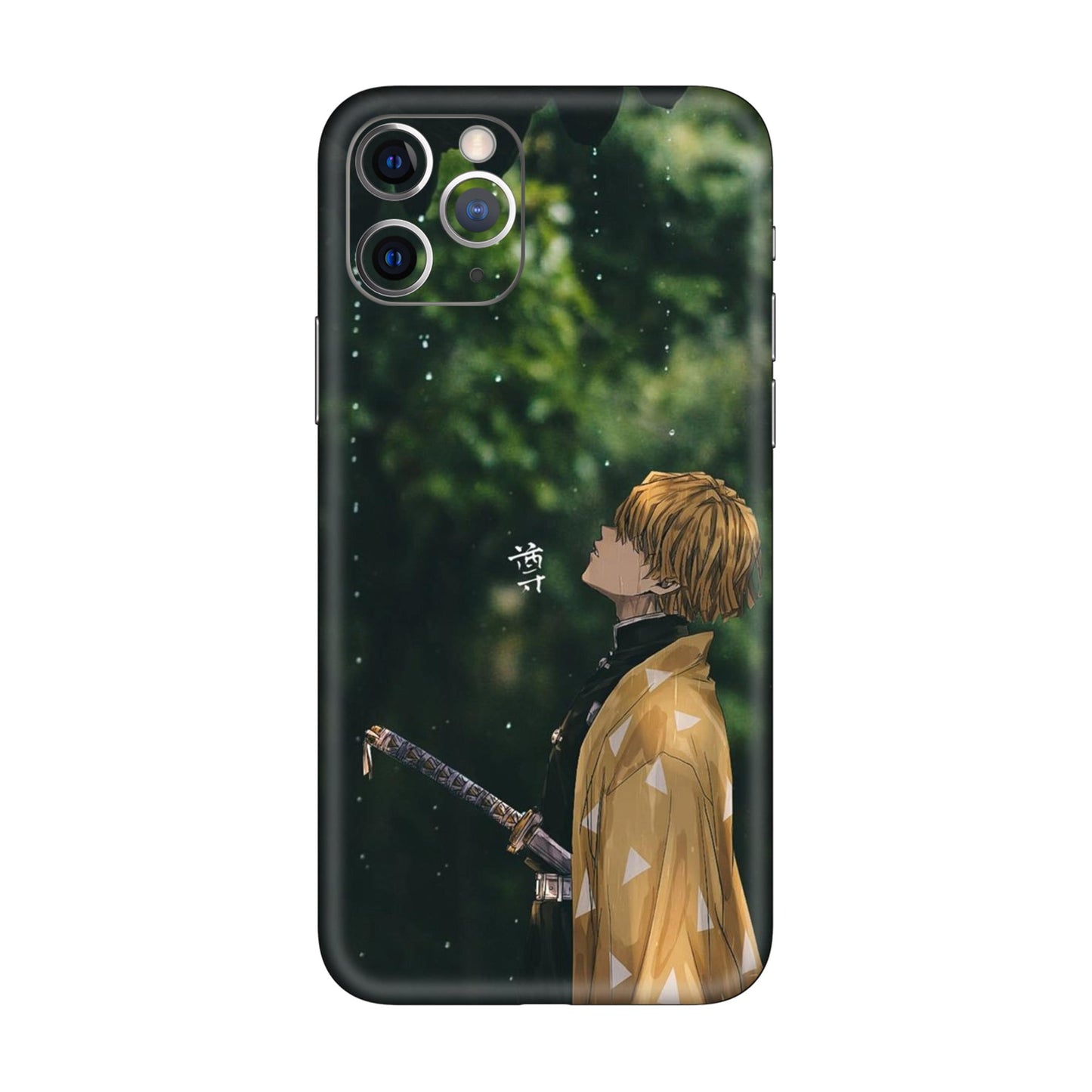 Zenitsu in the Rain Silent Thunder Mobile Skin For iPhone 11 Pro Max