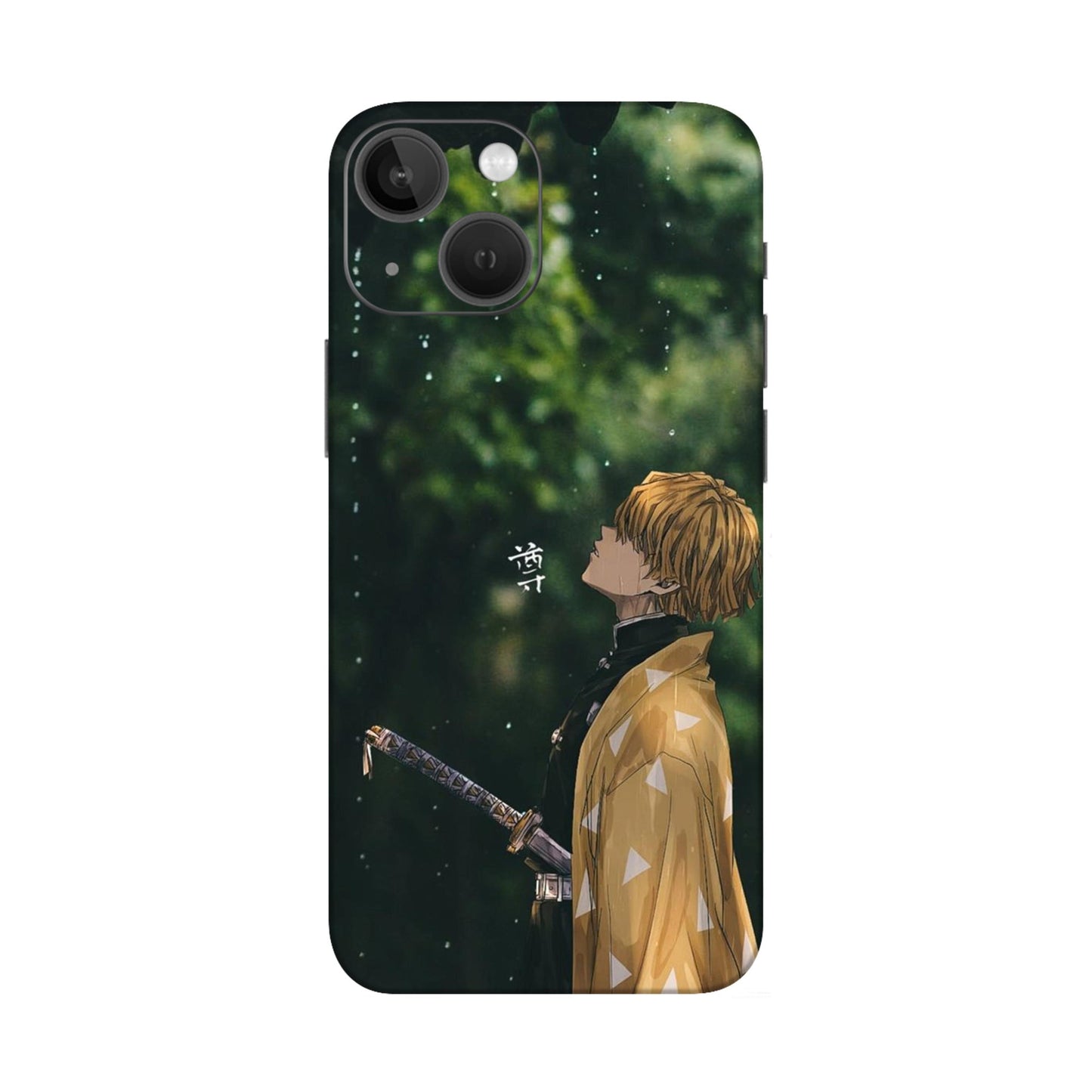Zenitsu in the Rain Silent Thunder Mobile Skin For iPhone 13 Mini