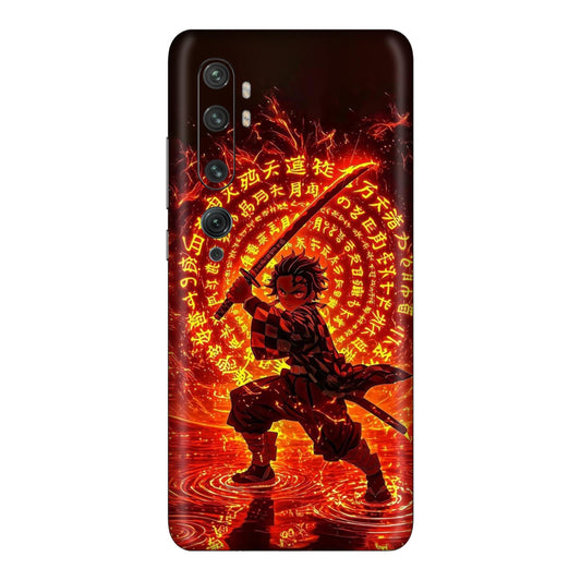 Hinokami Tanjiro Demon Slayer Flame Art Mobile Skin For Mi Note 10