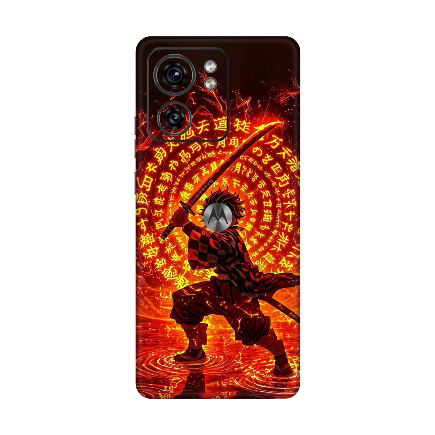 Hinokami Tanjiro Demon Slayer Flame Art Mobile Skin For Motorola Edge 40 5G