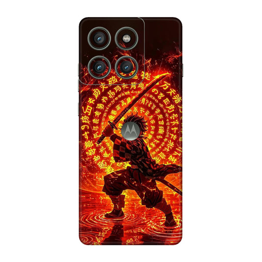 Hinokami Tanjiro Demon Slayer Flame Art Mobile Skin For Motorola Edge 60 Pro 5G