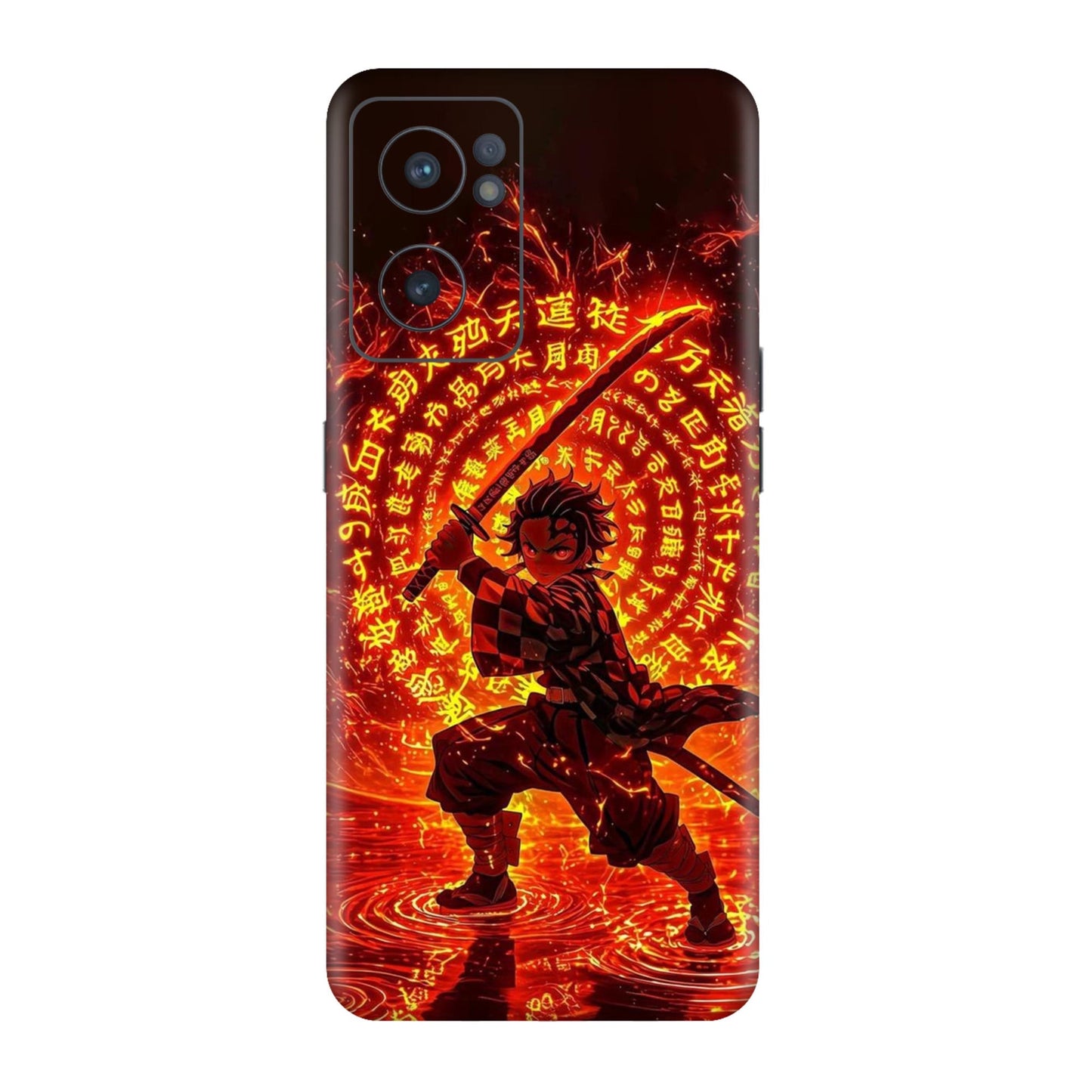 Hinokami Tanjiro Demon Slayer Flame Art Mobile Skin For OnePlus Nord Ce 2