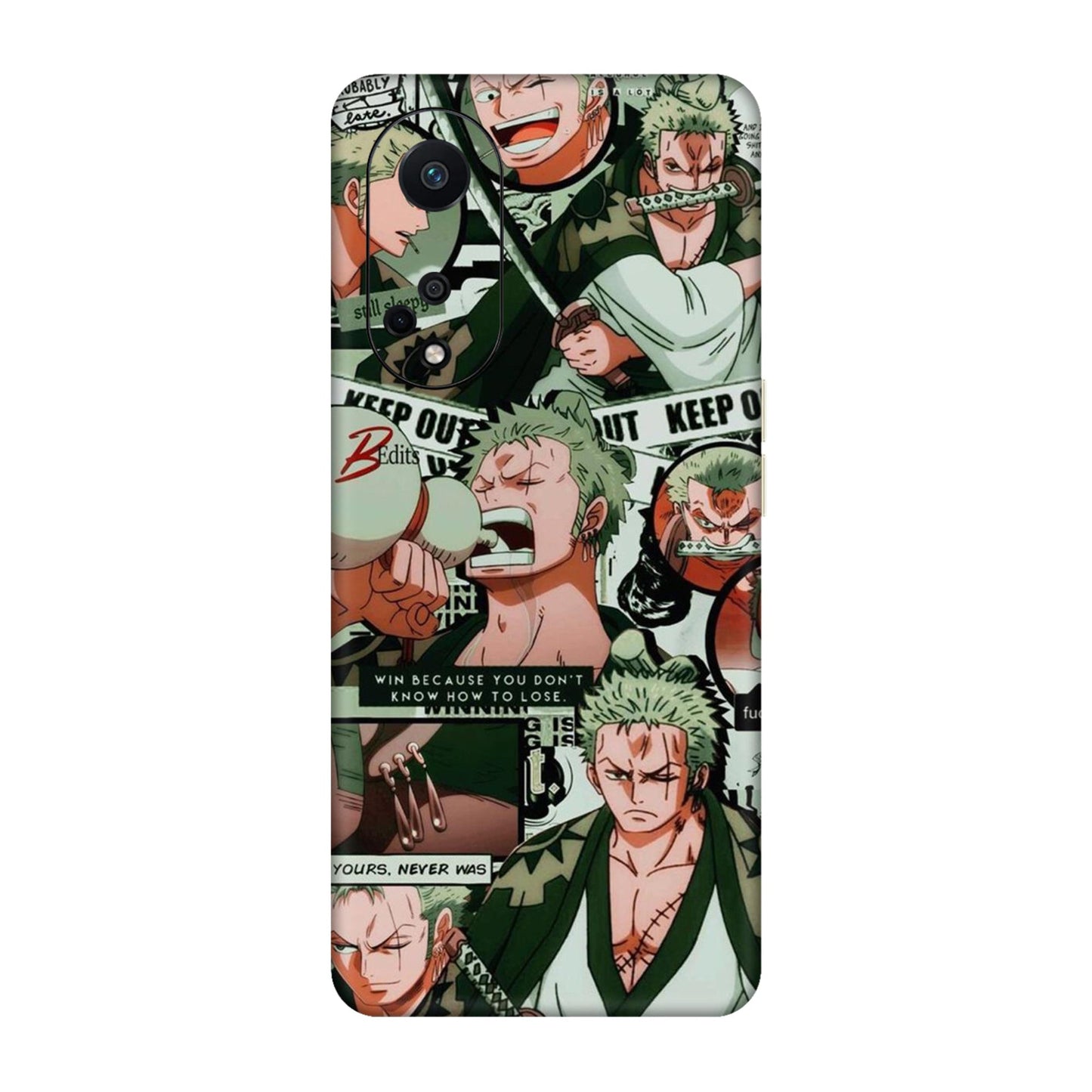 Zoro Attitude Collage Mobile Skin For Oppo F23 5G
