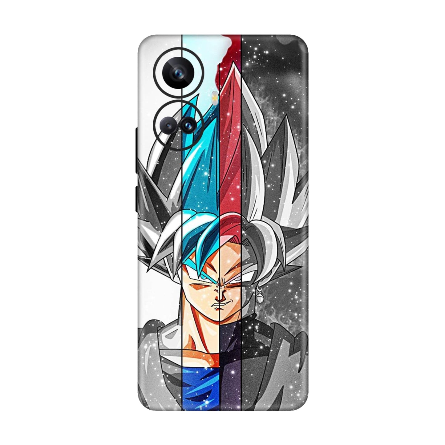 Goku Black & Whaite Mobile Skin For Realme 10 Pro Plus 5g
