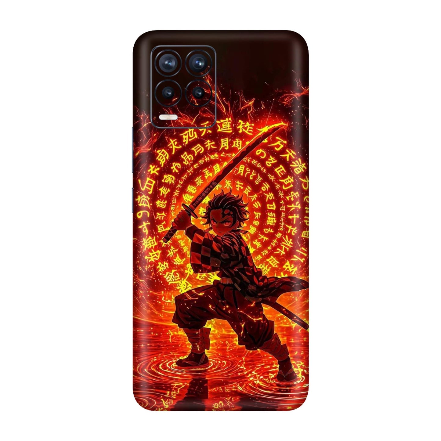 Hinokami Tanjiro Demon Slayer Flame Art Mobile Skin For Realme 8 Pro
