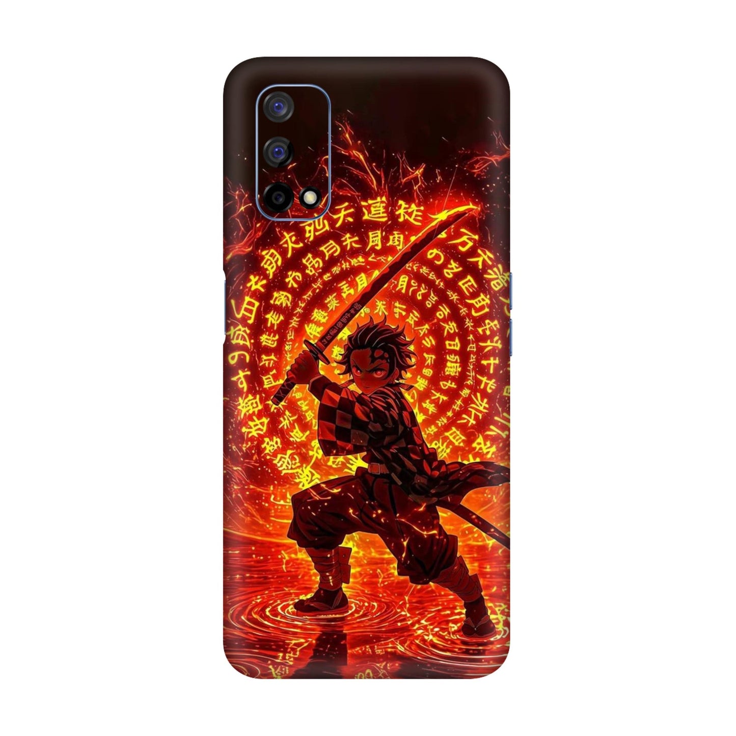 Hinokami Tanjiro Demon Slayer Flame Art Mobile Skin For Realme Narzo 30 Pro 5g