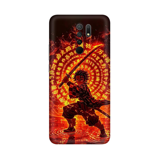 Hinokami Tanjiro Demon Slayer Flame Art Mobile Skin For Redmi 9