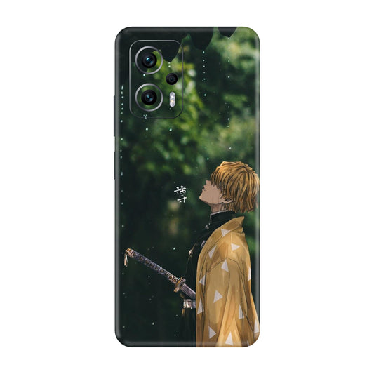 Zenitsu in the Rain Silent Thunder Mobile Skin For Redmi K50i 5g