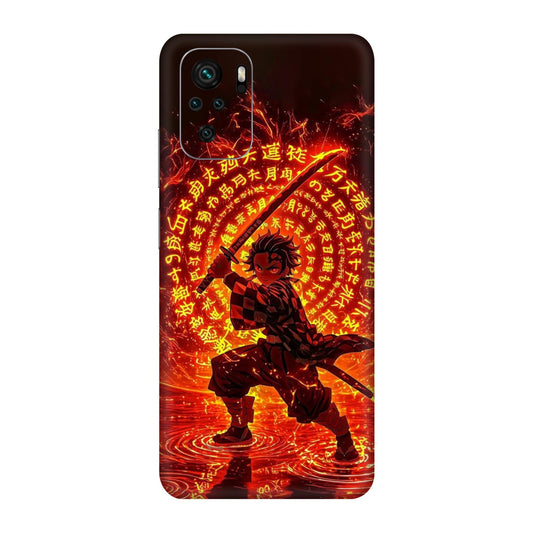 Hinokami Tanjiro Demon Slayer Flame Art Mobile Skin For Redmi Note 10S