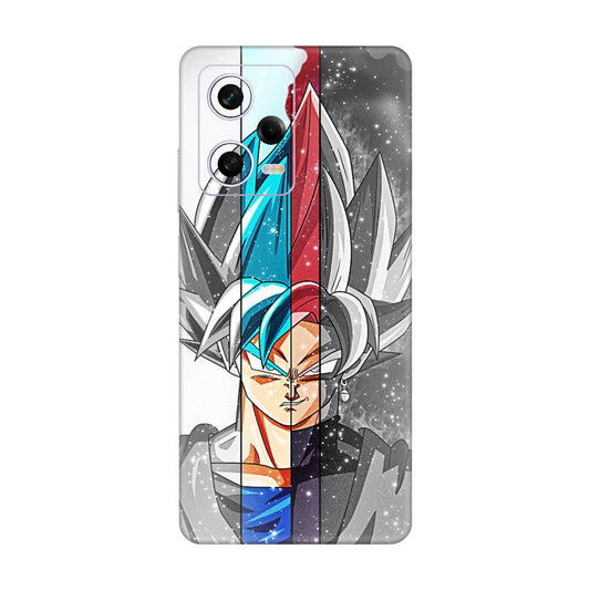 Goku Black & Whaite Mobile Skin For Redmi Note 12 Pro 5g