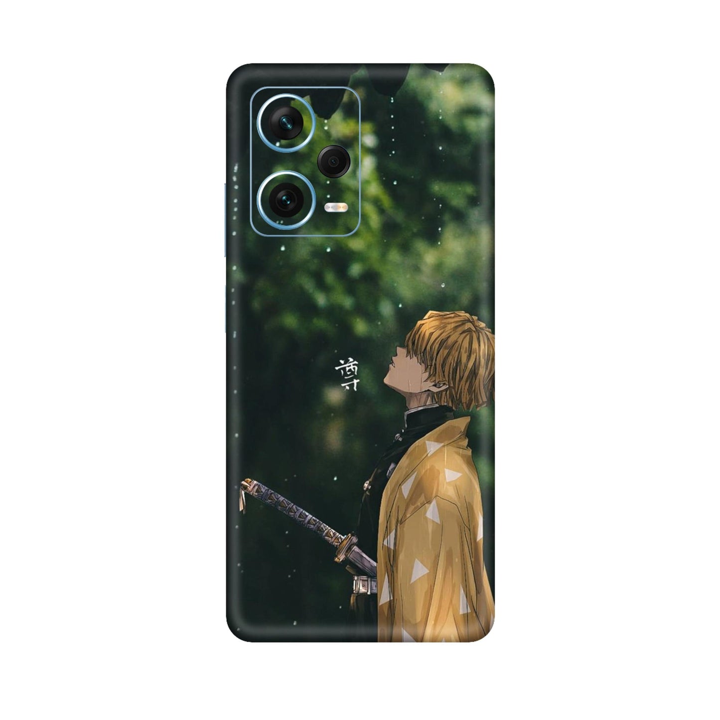 Zenitsu in the Rain Silent Thunder Mobile Skin For Redmi Note 12 Pro Plus 5g