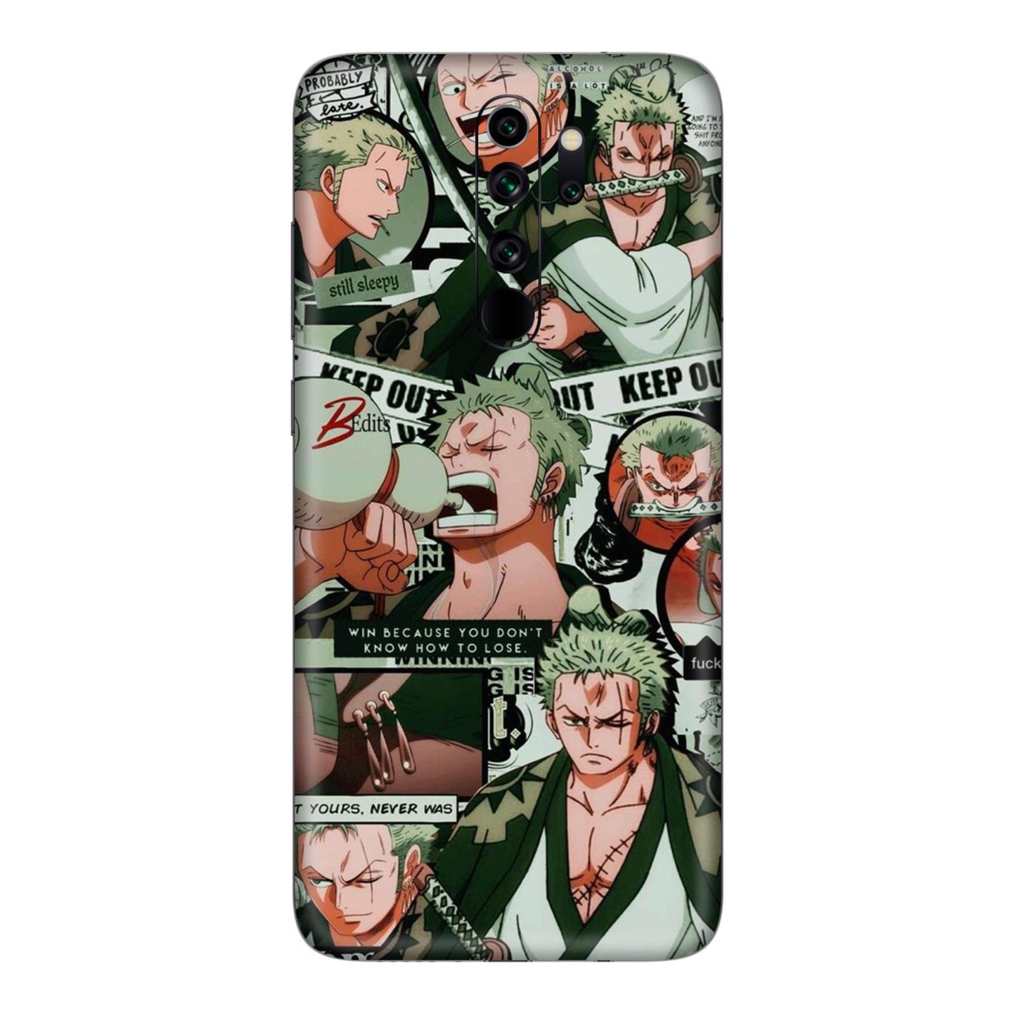 Zoro Attitude Collage Mobile Skin For Redmi Note 8 Pro