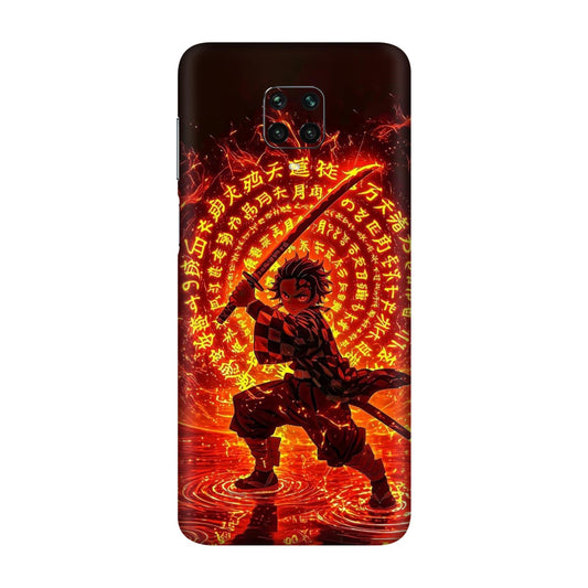 Hinokami Tanjiro Demon Slayer Flame Art Mobile Skin For Redmi Note 9 Pro Max