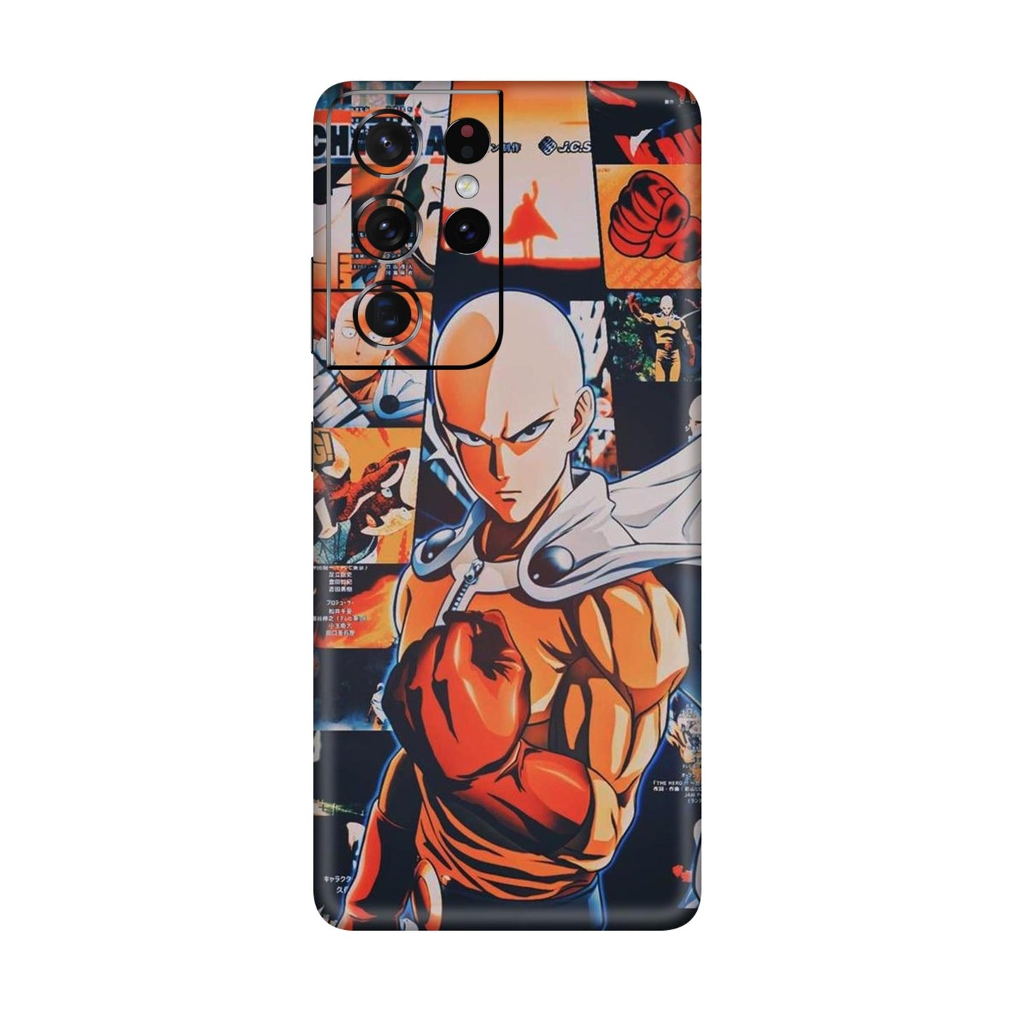 One Punch Power Saitama Strikes Mobile Skin For Samsung Galaxy S21 Ultra 5g