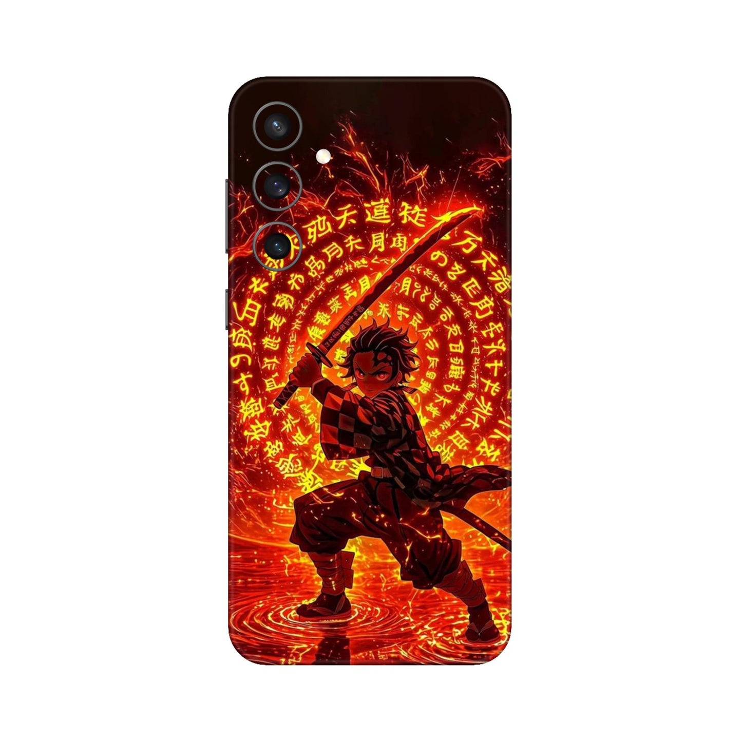 Hinokami Tanjiro Demon Slayer Flame Art Mobile Skin For Samsung Galaxy S23 Fe 5g