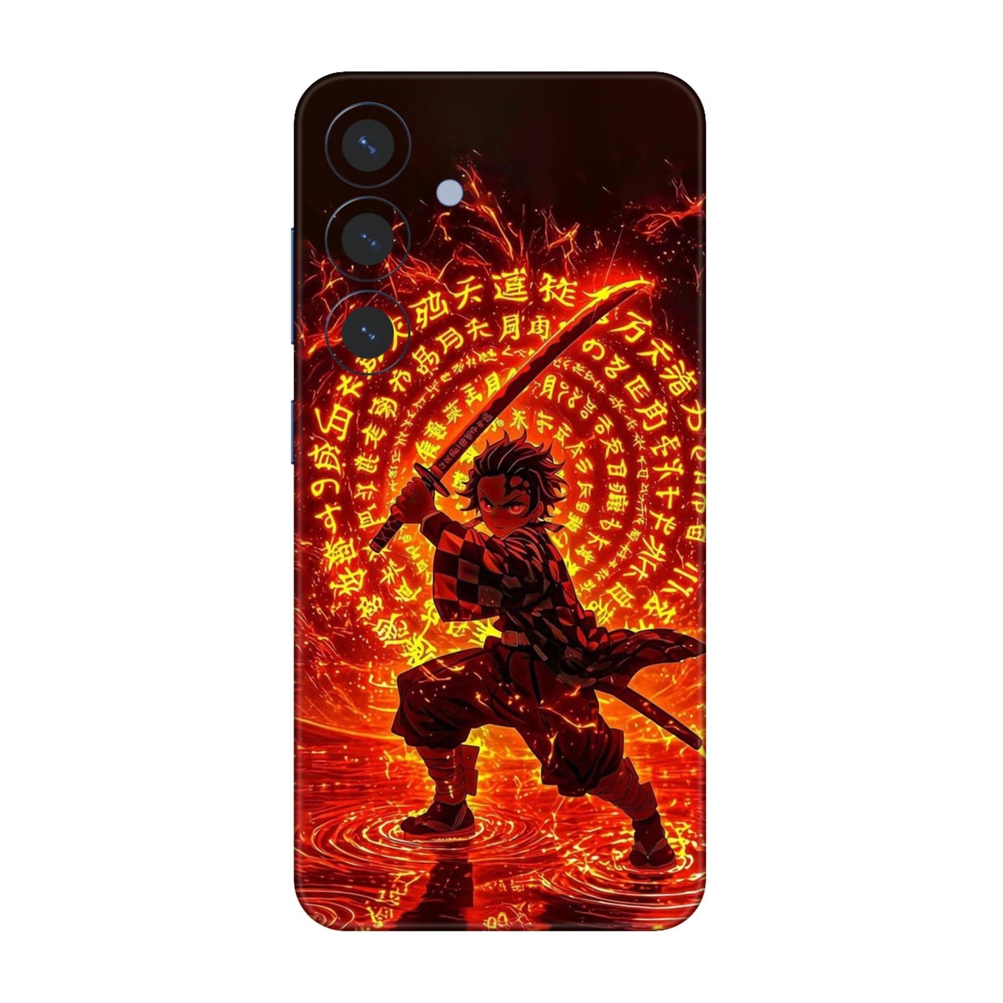 Hinokami Tanjiro Demon Slayer Flame Art Mobile Skin For Samsung Galaxy S25 5g