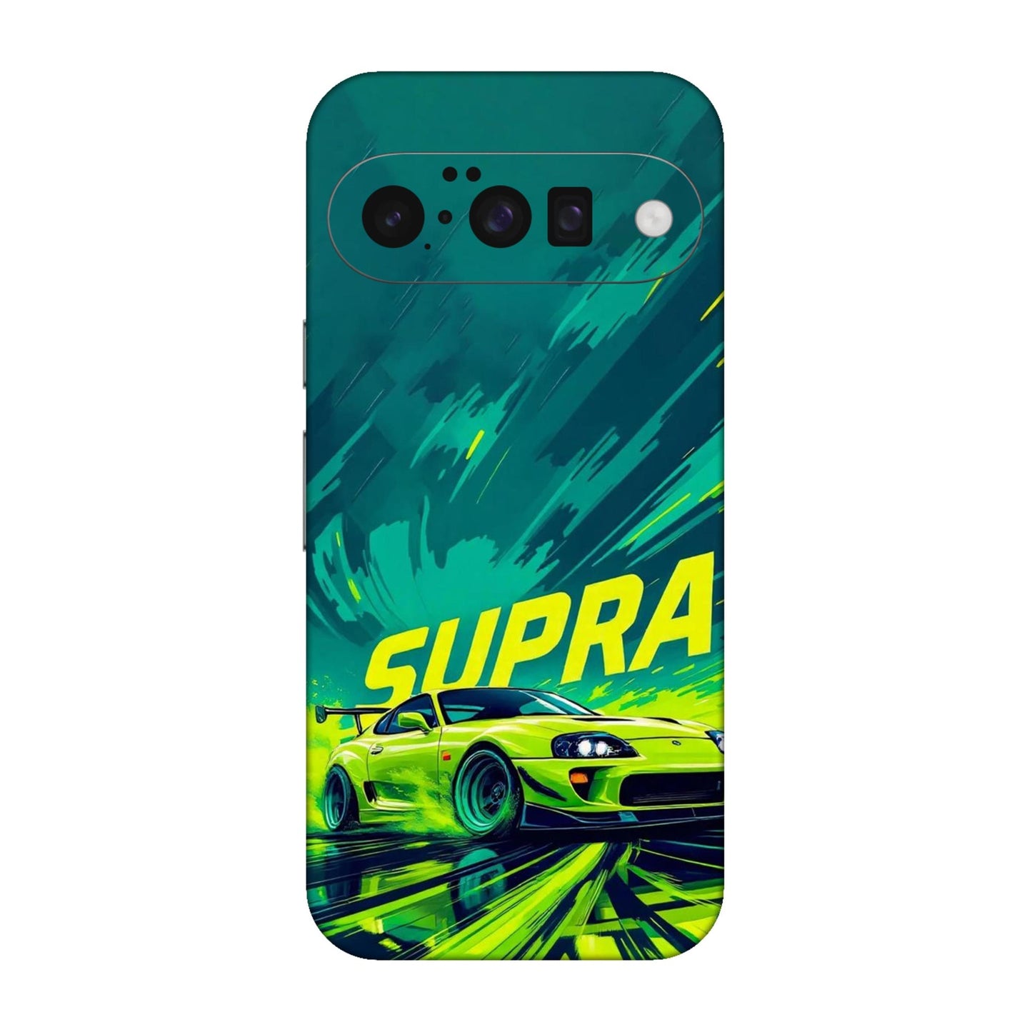 Toyota Supra JDM Sports Car Green Drift Mobile Skin For Google Pixel 10