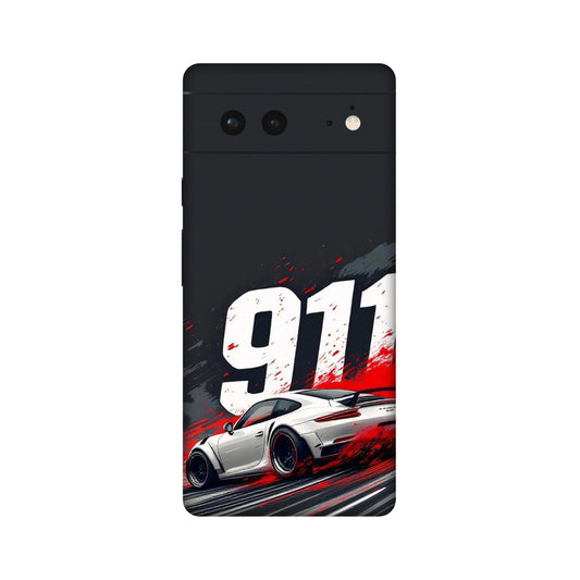 911 Drift Flash Crimson Mobile Skin For Google Pixel 6