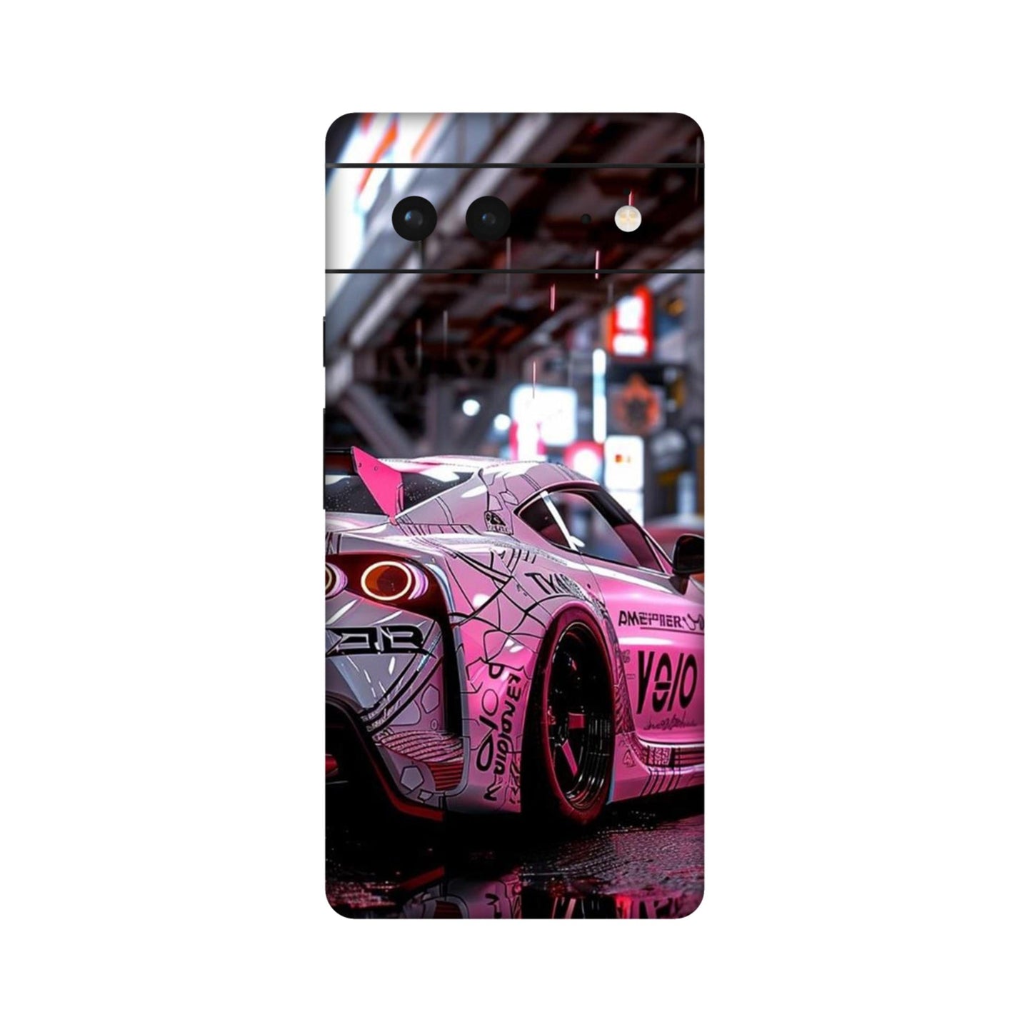 Nissan GT-R JDM Tokyo Night Neon Mobile Skin For Google Pixel 6