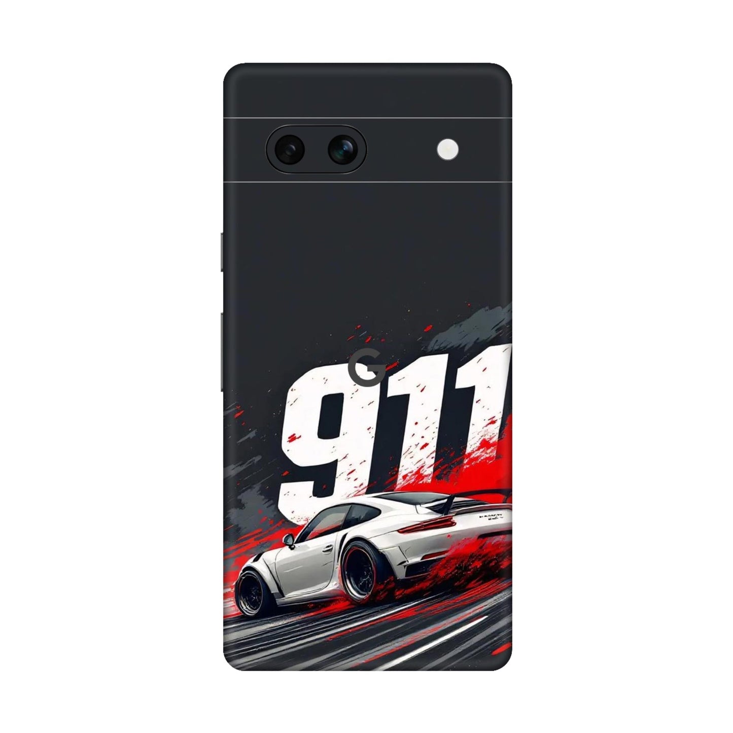 911 Drift Flash Crimson Mobile Skin For Google Pixel 7a
