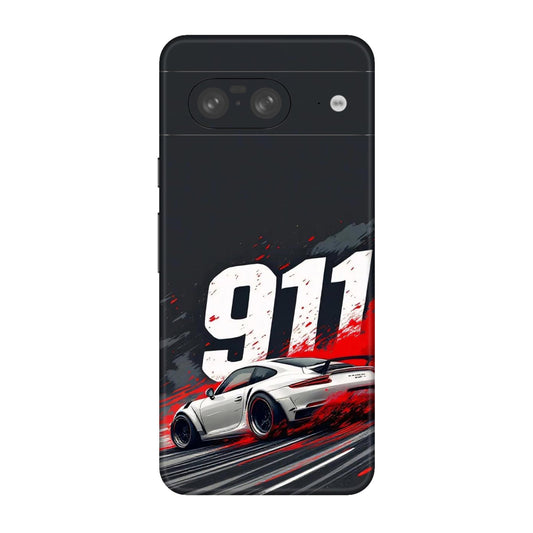 911 Drift Flash Crimson Mobile Skin For Google Pixel 8