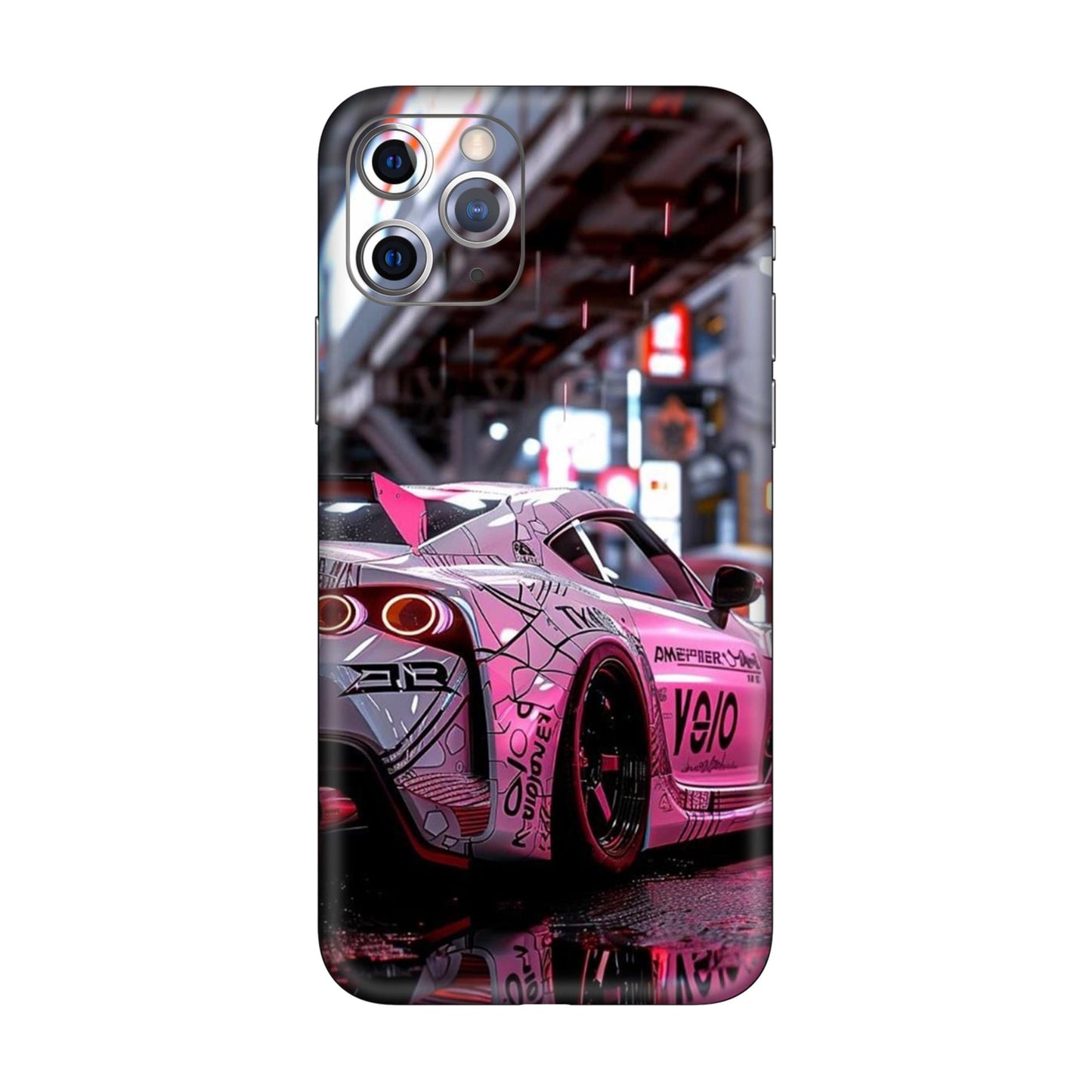Nissan GT-R JDM Tokyo Night Neon Mobile Skin For iPhone 11 Pro