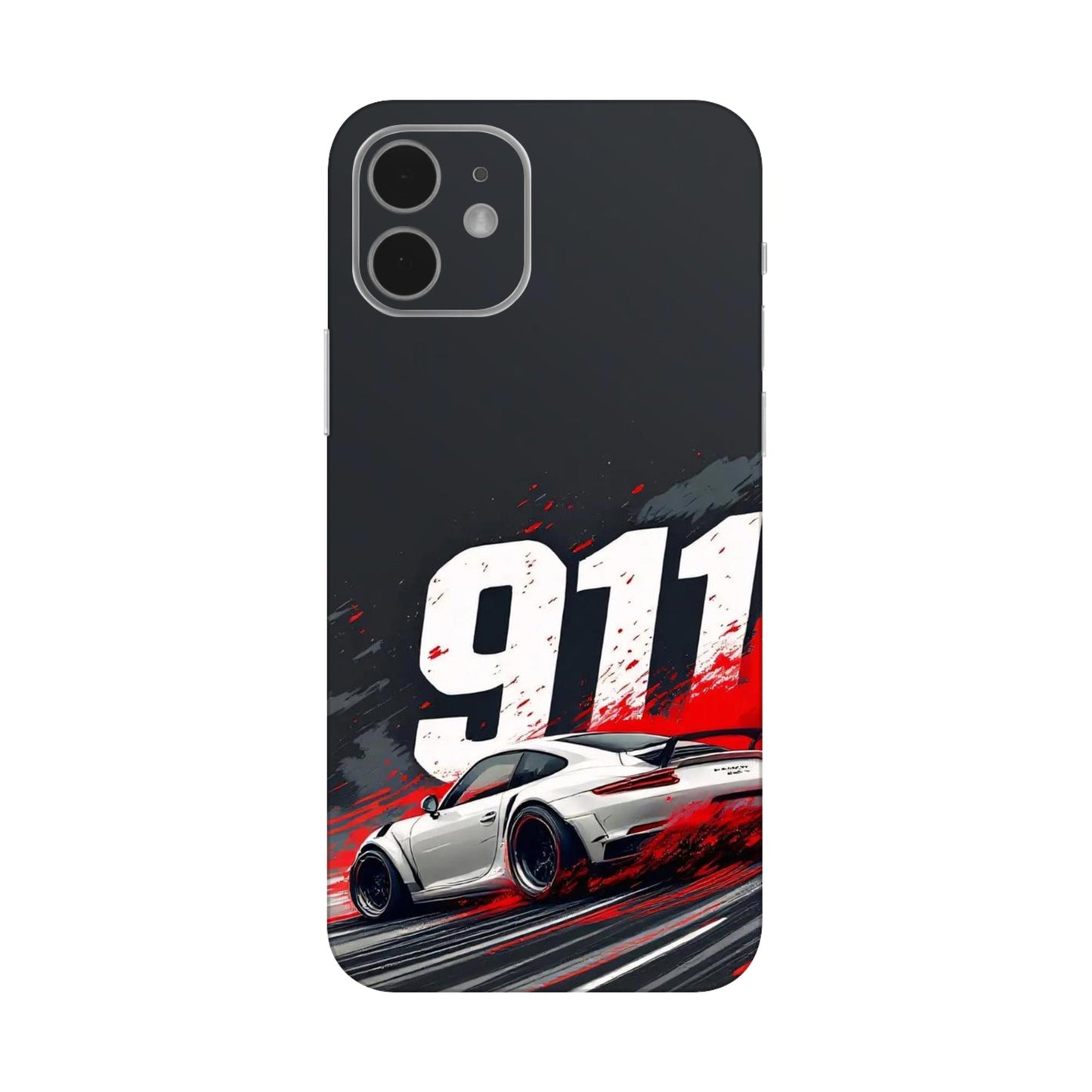 911 Drift Flash Crimson Mobile Skin For iPhone 12