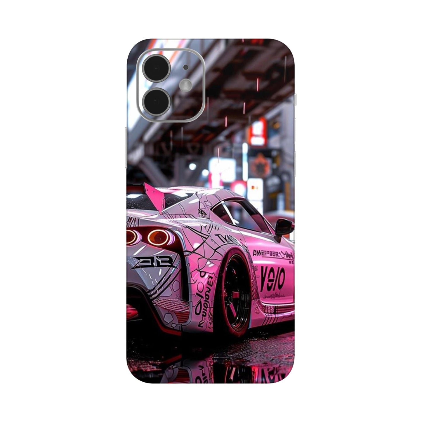 Nissan GT-R JDM Tokyo Night Neon Mobile Skin For iPhone 12