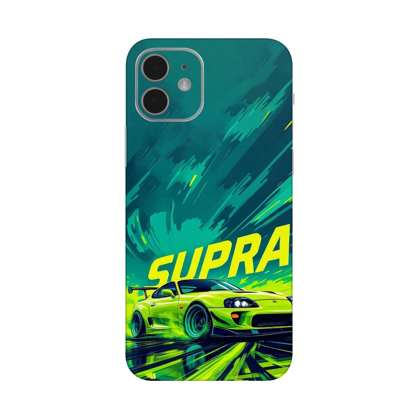 Toyota Supra JDM Sports Car Green Drift Mobile Skin For iPhone 12