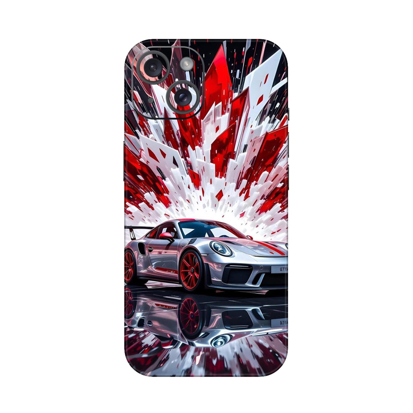 Crystal Burst GT3 Mobile Skin For iPhone 15