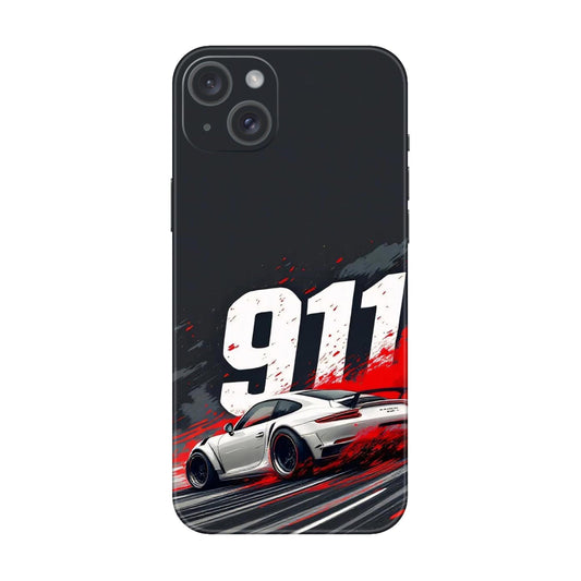 911 Drift Flash Crimson Mobile Skin For iPhone 15 Plus
