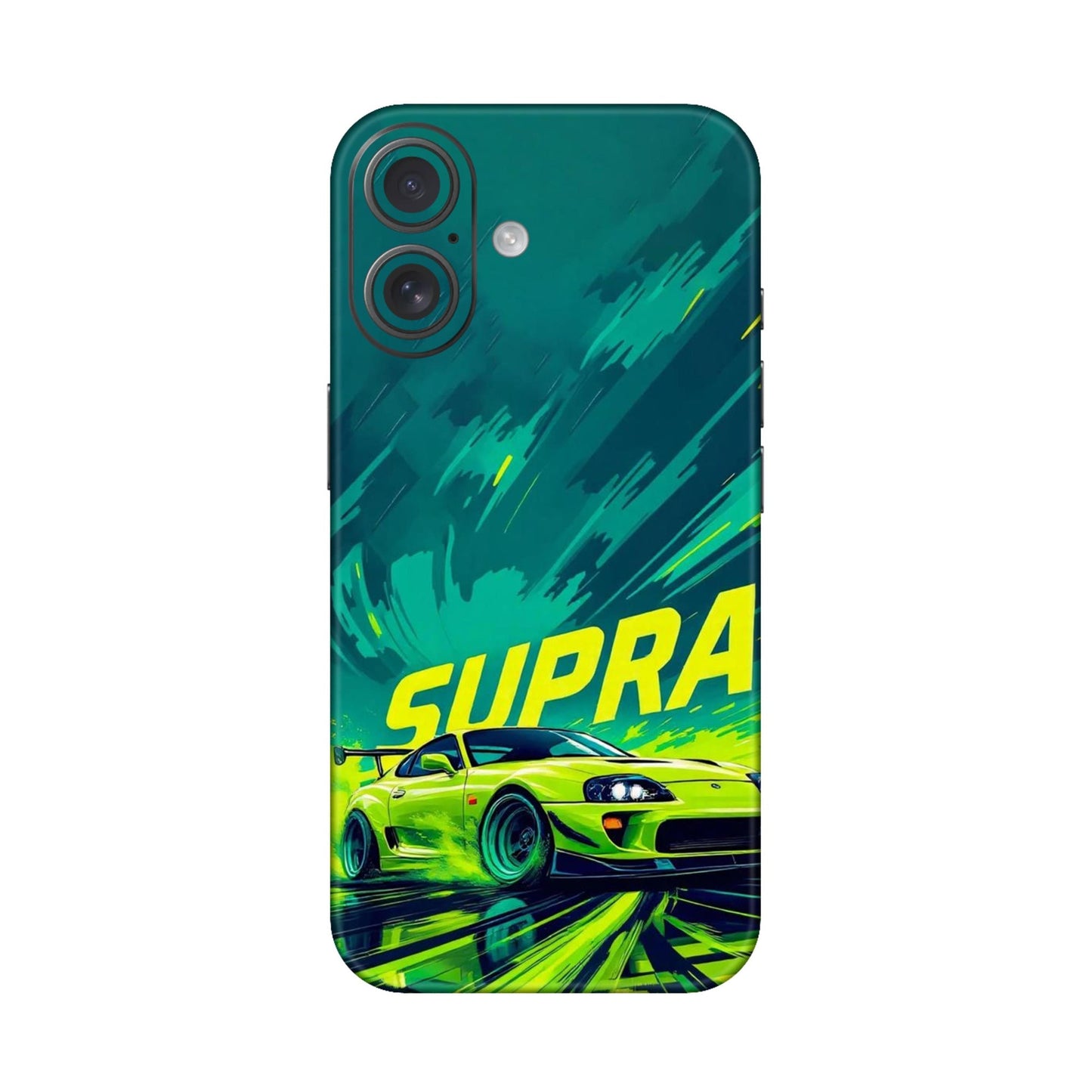 Toyota Supra JDM Sports Car Green Drift Mobile Skin For iPhone 16
