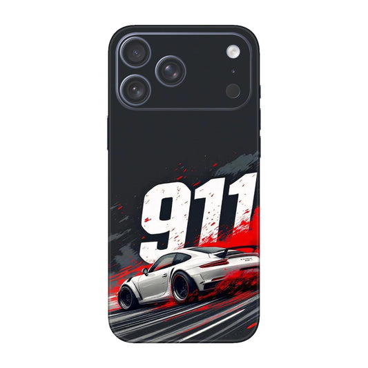 911 Drift Flash Crimson Mobile Skin For iPhone 17 Pro Max