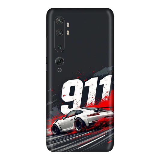 911 Drift Flash Crimson Mobile Skin For Mi Note 10