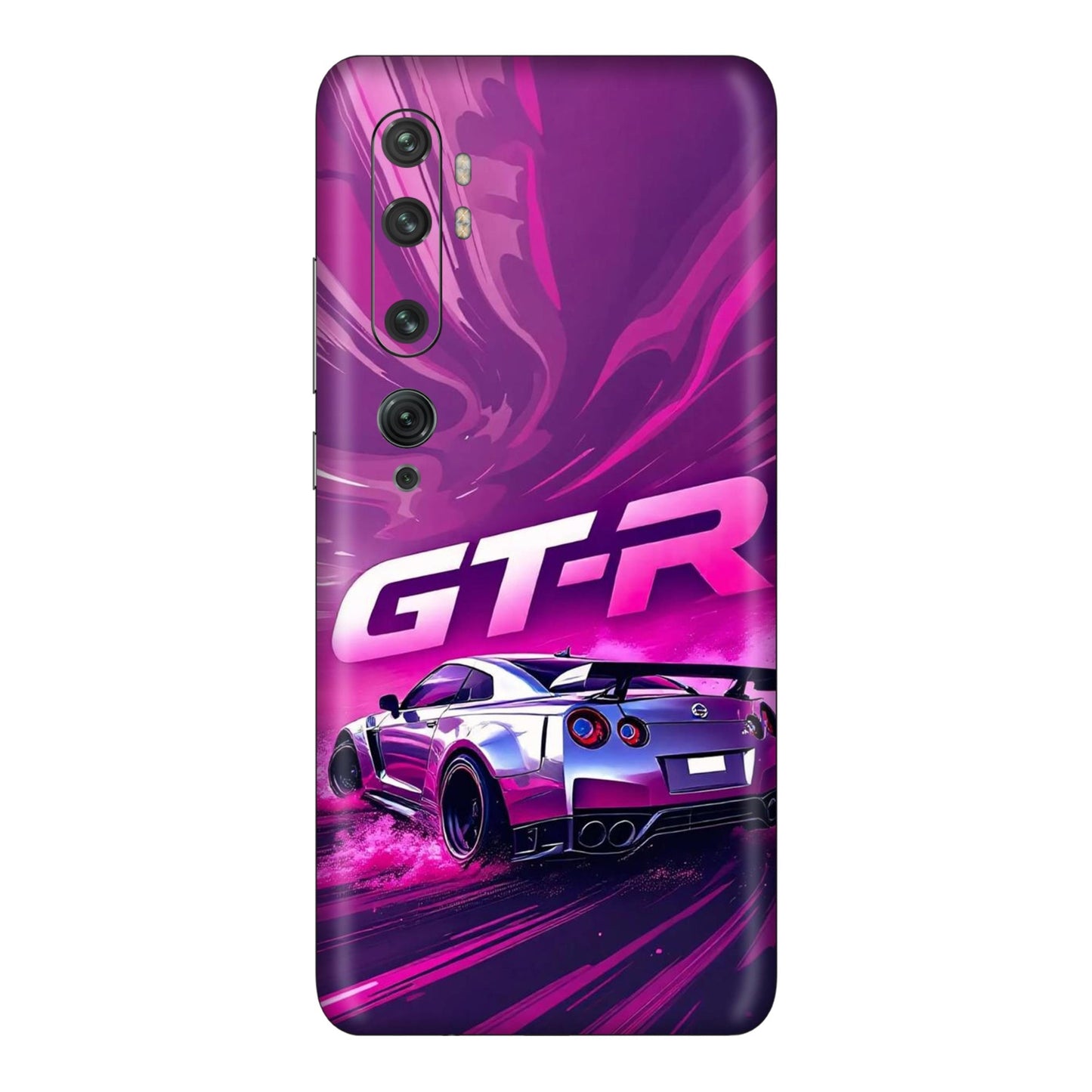 Nissan GT-R Supercar Drift Purple Design Mobile Skin For Mi Note 10