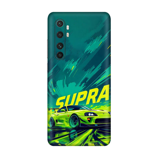 Toyota Supra JDM Sports Car Green Drift Mobile Skin For Mi Note 10 Lite