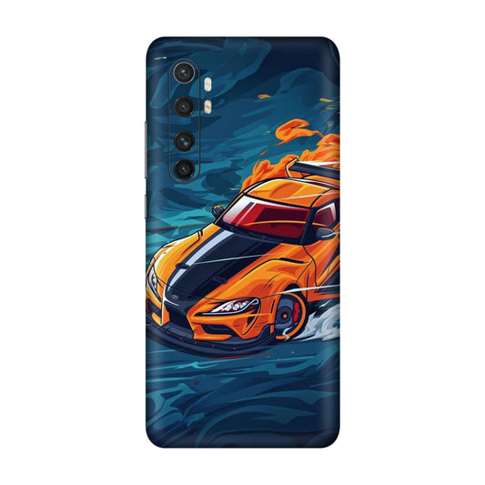 Blazing Orange Supra Mobile Skin For Mi Note 10 Lite