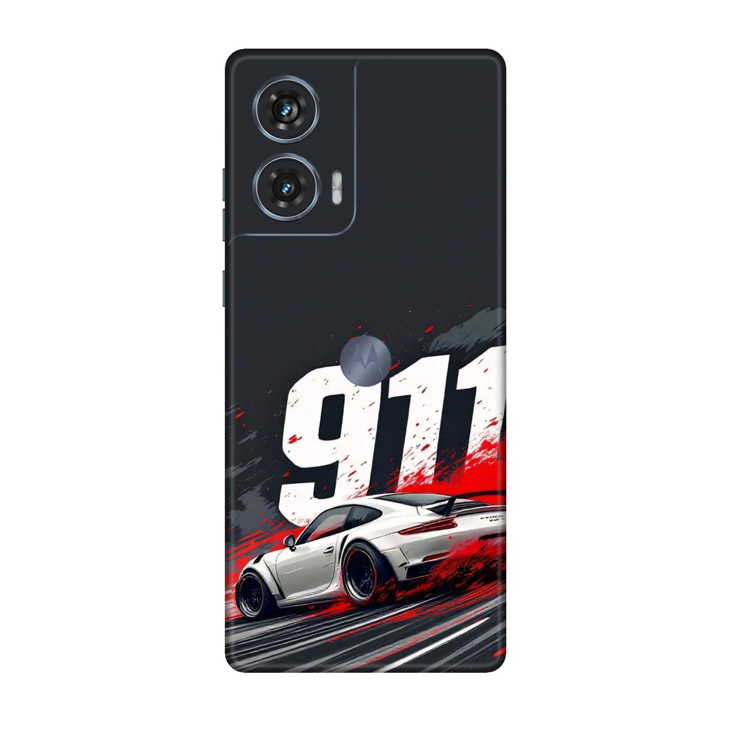 911 Drift Flash Crimson Mobile Skin For Motorola Edge 50 Fusion 5G