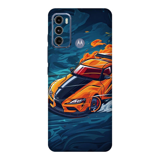 Blazing Orange Supra Mobile Skin For Motorola G40 Fusion