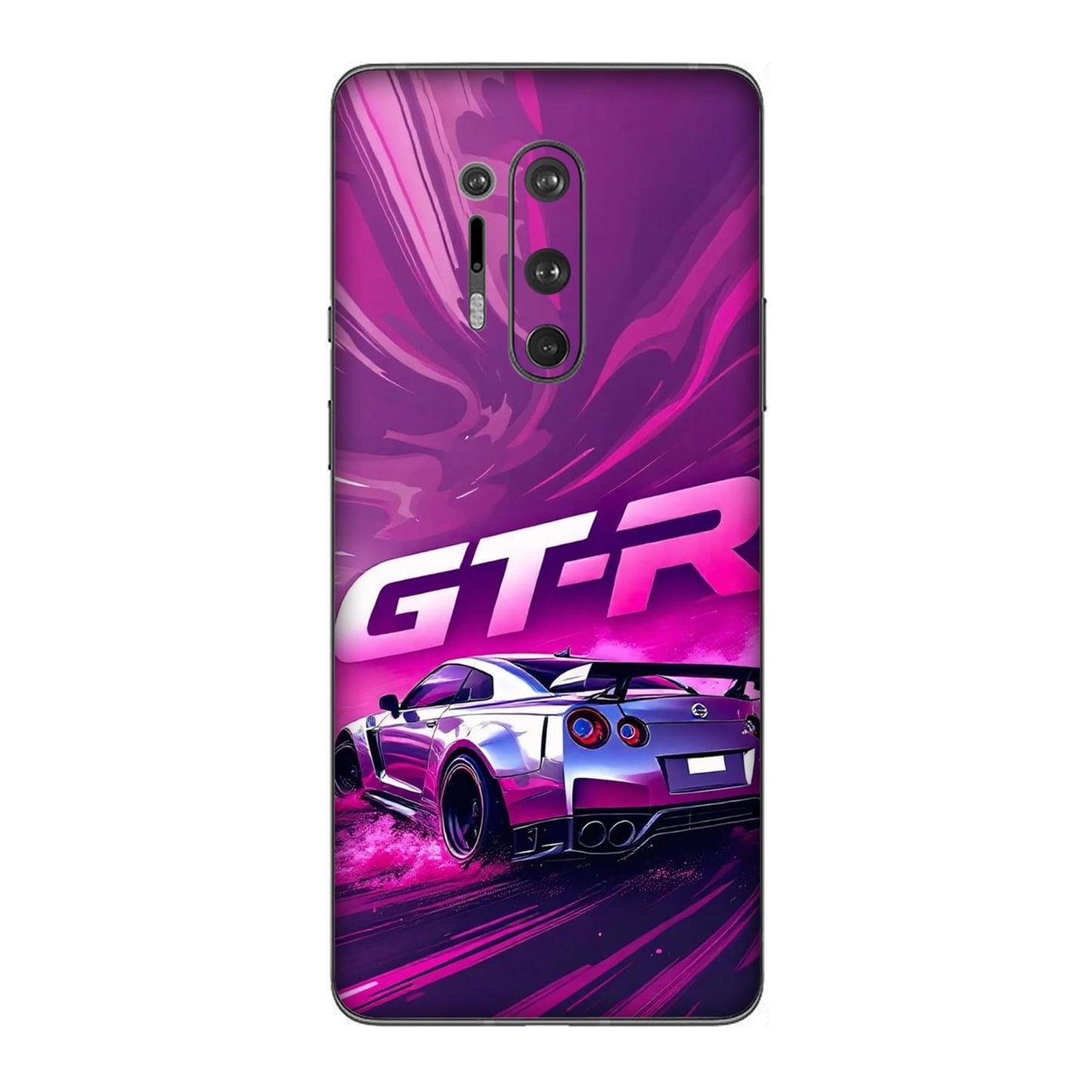 Nissan GT-R Supercar Drift Purple Design Mobile Skin For OnePlus 8 Pro
