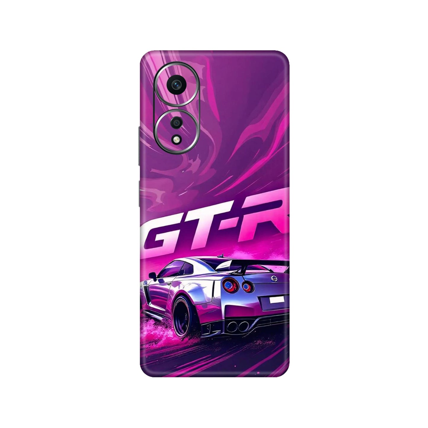 Nissan GT-R Supercar Drift Purple Design Mobile Skin For Oppo A58 4G